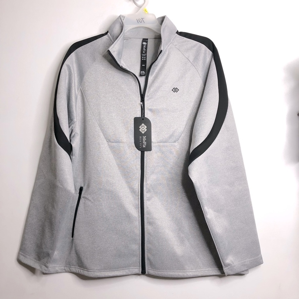 MoFiz NWT Gray and Black Full-Zip Jacket SZ-XL. C24